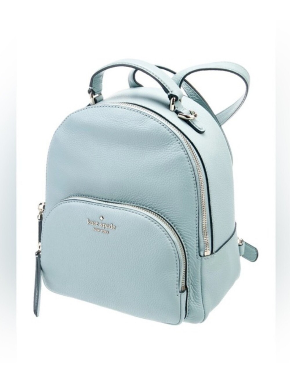 kate spade | Light Blue Pebble Leather Mini Backpack
